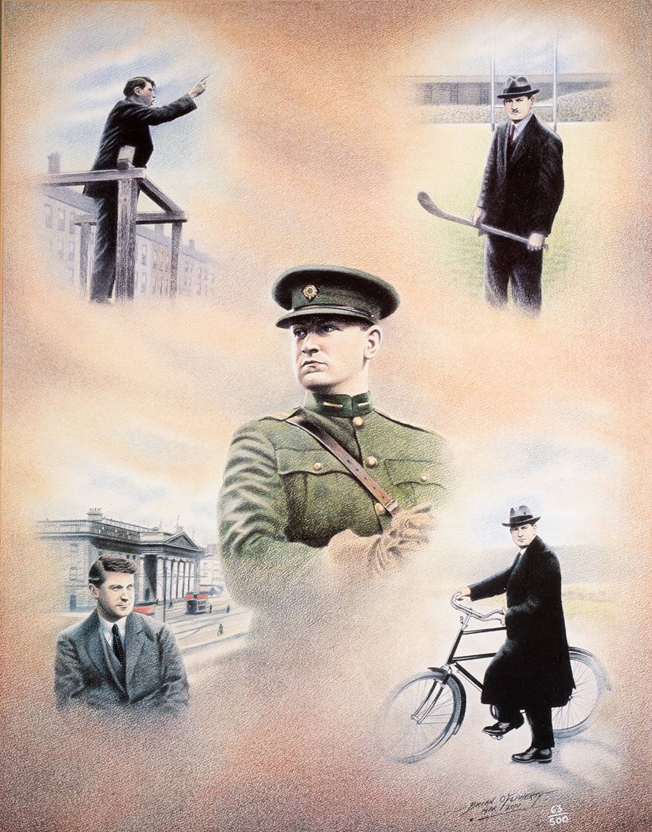 [1922] Michael Collins commemorative print by Brian O'Flaherty at Whyte's Auctions