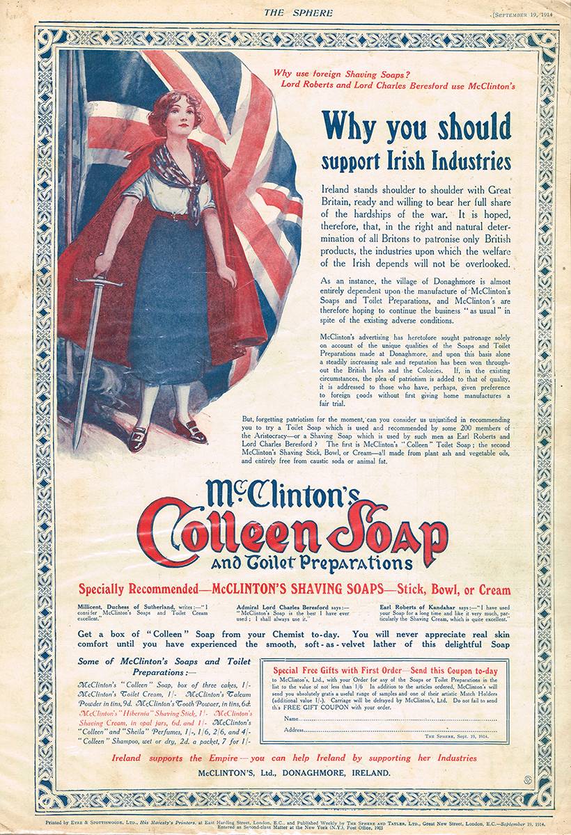 Advertising. McClinton's Soap and other products full page proofs and published ads. (37) at Whyte's Auctions