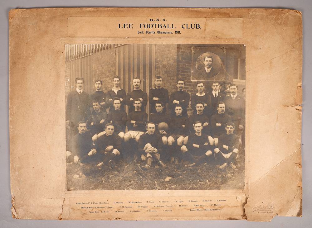 GAA. Team photograph of Lee Football Club, Cork County Champions, 1911. at Whyte's Auctions