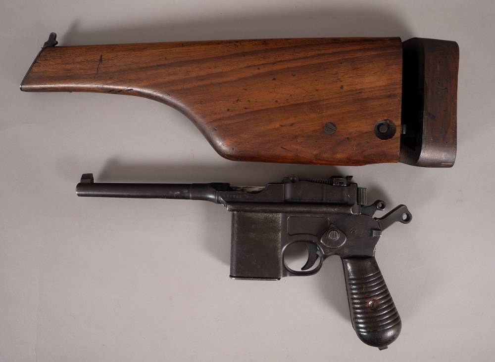 C96 Mauser 'broom handle Peter The Painter' pistol at Whyte's Auctions