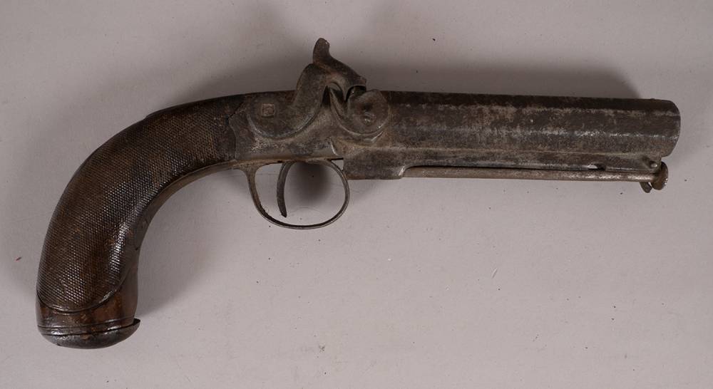 19th century percussion pistol at Whyte's Auctions