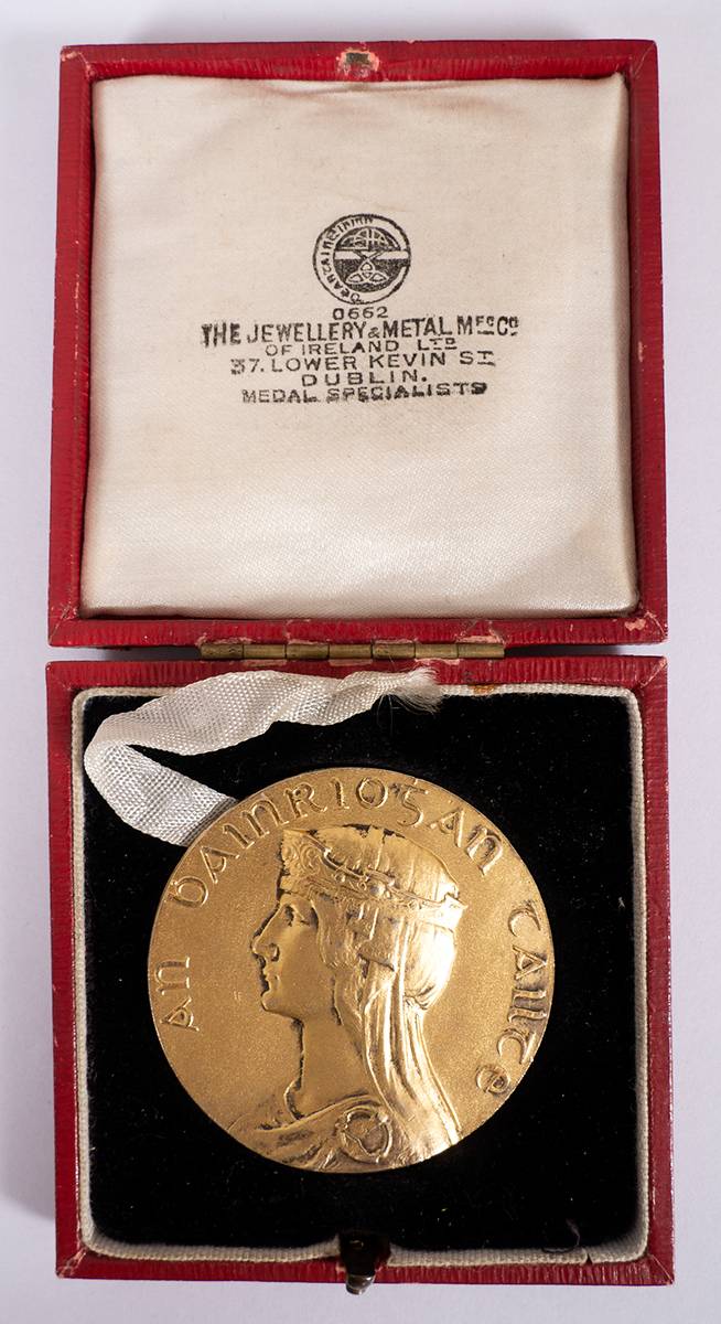 1932 Tailtean Games silver gilt First Prize medal for bowling. at Whyte's Auctions