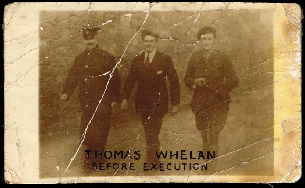 1921. 'Thomas Whelan Before Execution' photographic postcards (2). at Whyte's Auctions