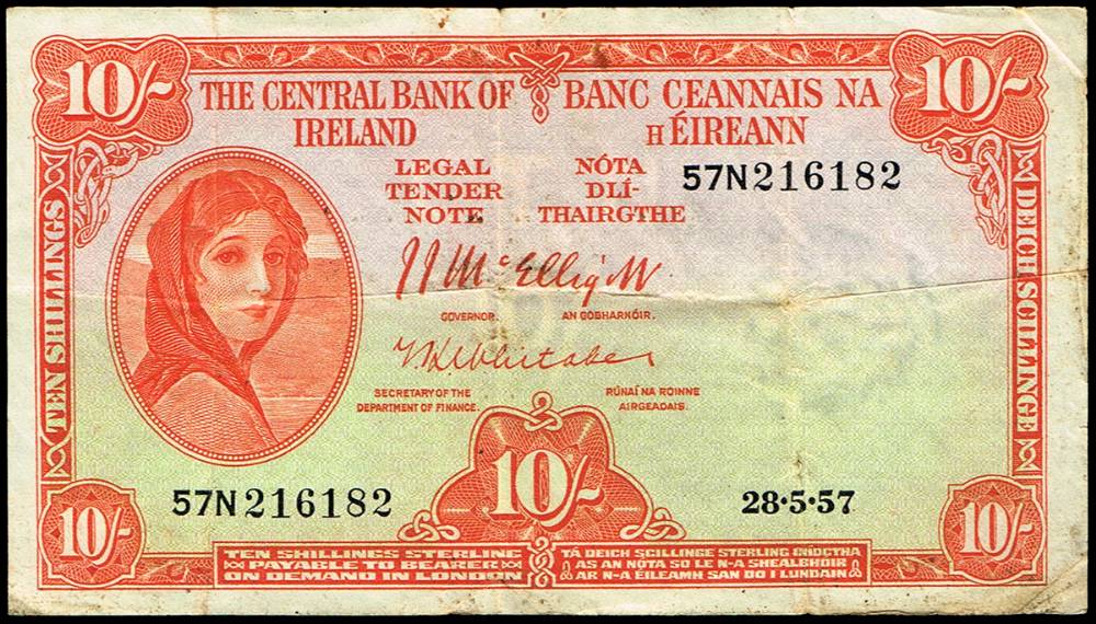 Central Bank Lady Lavery Ten Shillings collection (11) at Whyte's Auctions