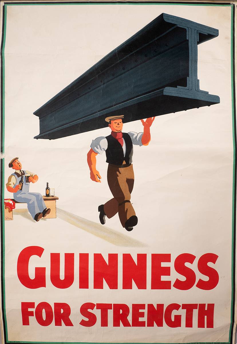 Guinness For Strength poster by John Gilroy. at Whyte's Auctions