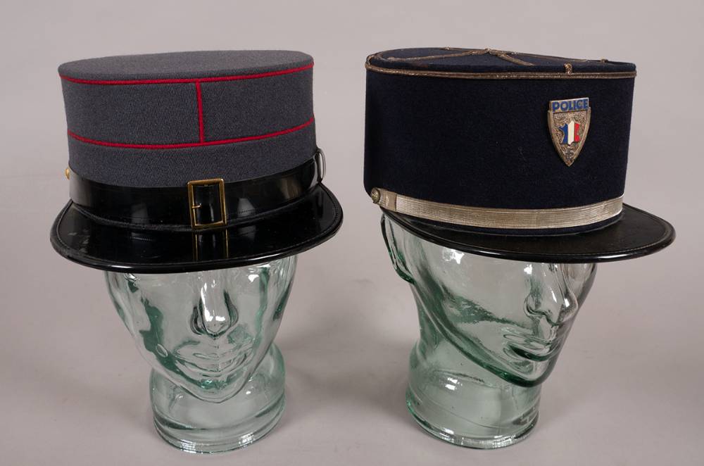 Police hats - French and Swiss. at Whyte's Auctions