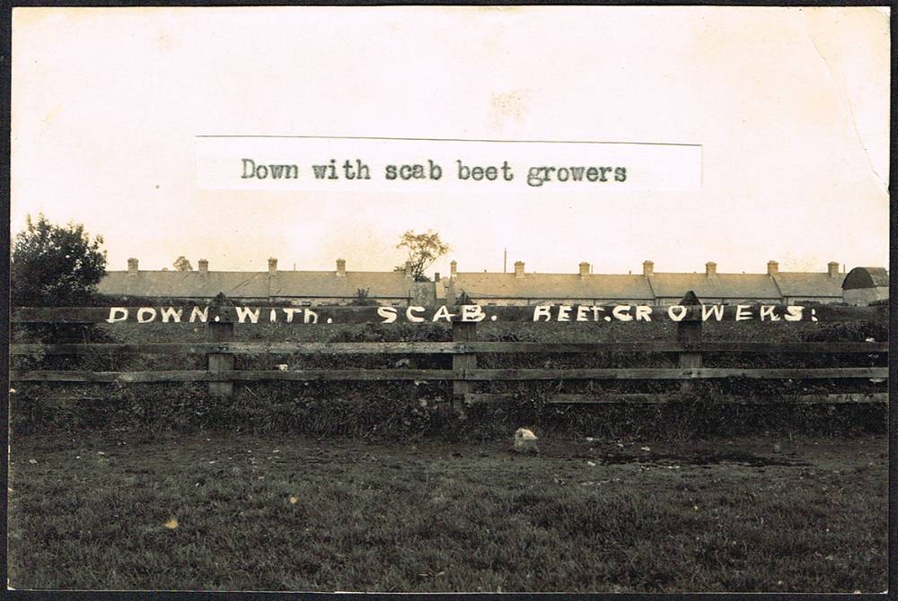1931 Carlow Beet Crisis. Ten original photographs of threatening graffiti at Whyte's Auctions