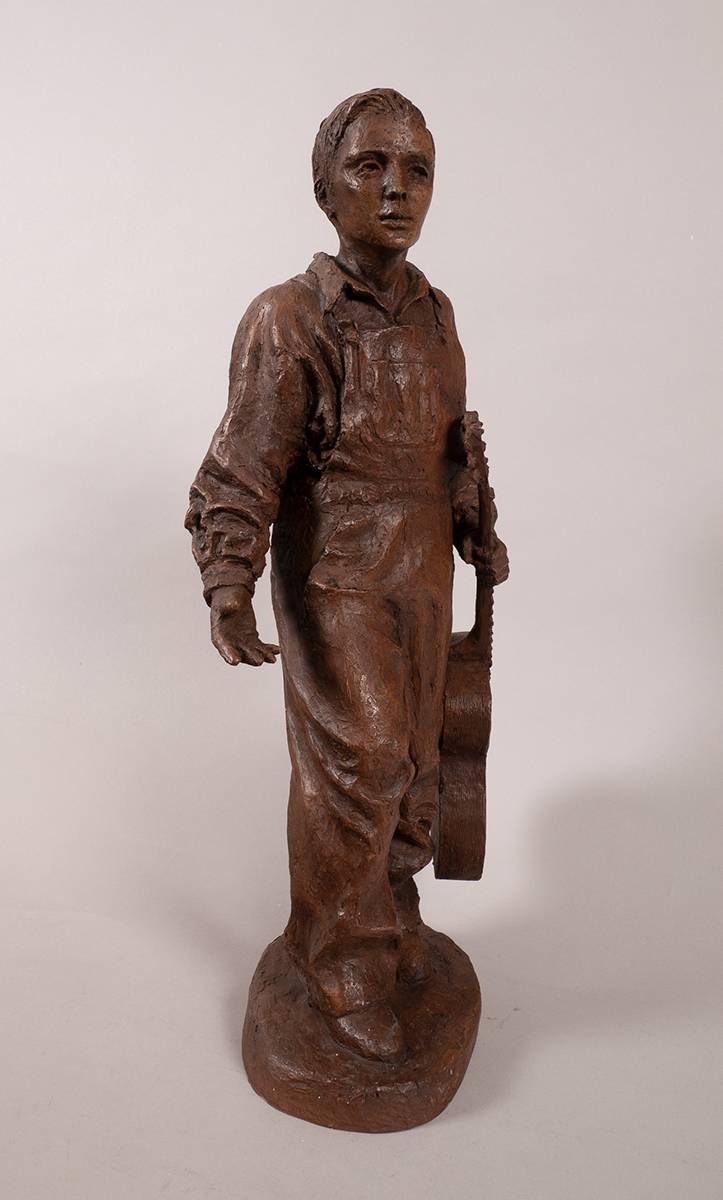 Elvis Presley. Maquette for the statue 'Elvis at 13' in Tupelo by Michiel Vandersommen, formerly owned by Priscilla Presley. at Whyte's Auctions