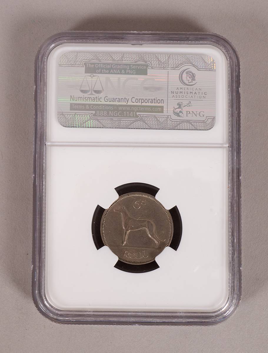 Sixpence. Collection of slabbed high grade coins. at Whyte's Auctions