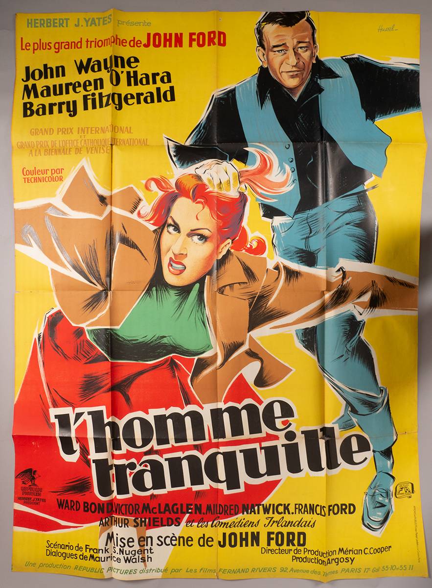 Cinema. 1952 The Quiet Man / L'Homme Tranquille, large cinema poster at Whyte's Auctions