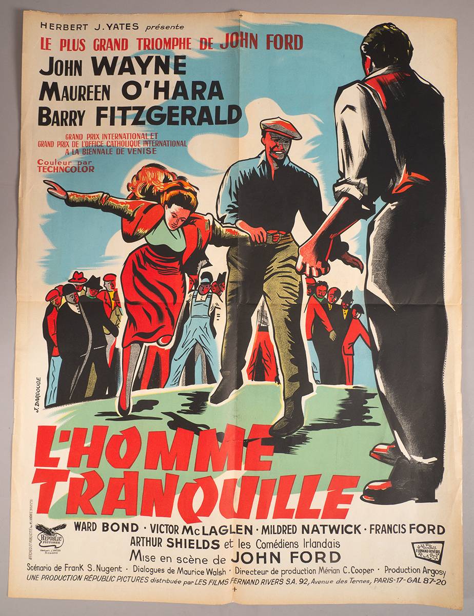 Cinema. 1952 The Quiet Man / L'Homme Tranquille, cinema poster at Whyte's Auctions