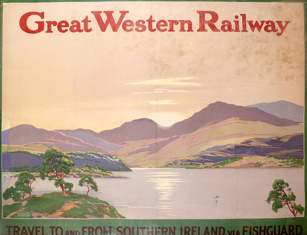 Great Western Railway - a large poster by William Hartley. at Whyte's Auctions
