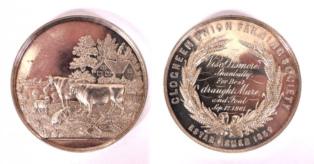 Agricultural silver (3) and bronze (1) medals, Co. Cork. at Whyte's Auctions