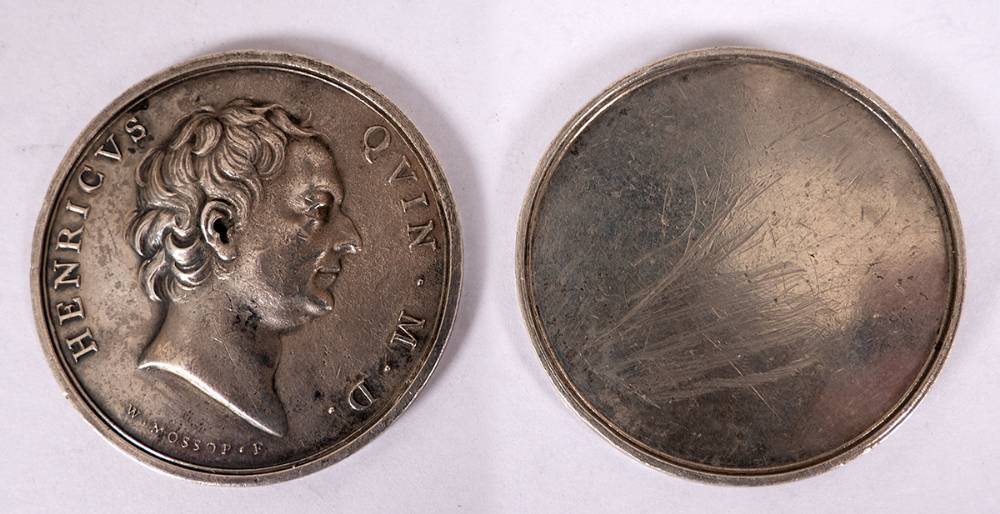 Dr Henry Quin (1719-1791) silver medal at Whyte's Auctions