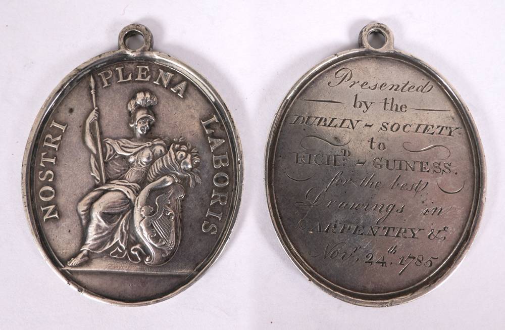 1785 Dublin Society silver medal. at Whyte's Auctions