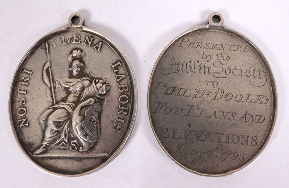 1795 Dublin Society silver medal. at Whyte's Auctions