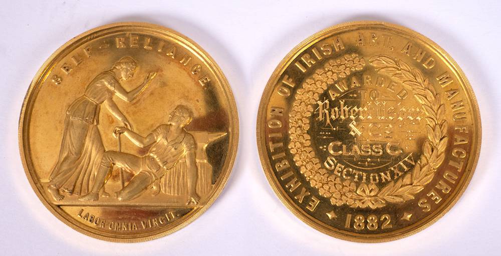 1882 Exhibition of Irish Art and Manufactures medals (2) at Whyte's Auctions