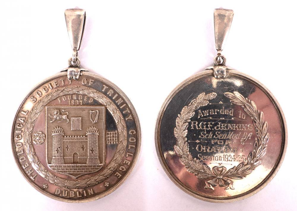 Trinity College Theological Society and Boat Club silver medals. (4) at Whyte's Auctions