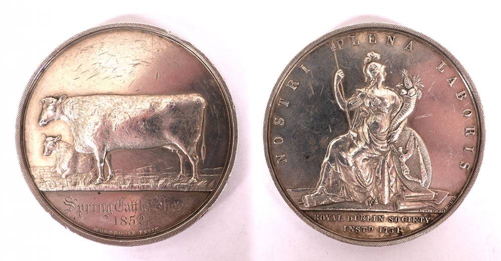 Royal Dublin Society 1850-1856 collection of silver (4) and copper (2) medals. at Whyte's Auctions