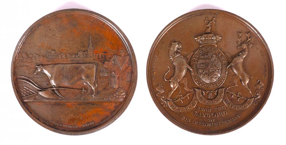 19th century Downshire Estate, Hillsborough, Landlord's medals (2). at Whyte's Auctions