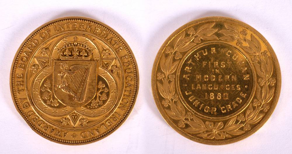 1880. Board of Intermediate Education gold medal by Wyon. at Whyte's Auctions