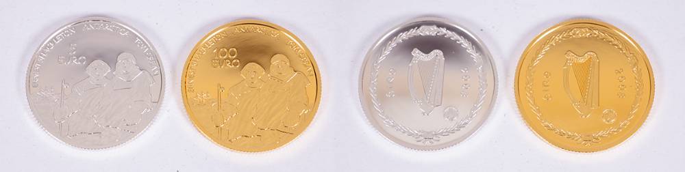 Central Bank of Ireland 2008 Antarctic Explorers proof set of two coins - silver and gold. at Whyte's Auctions