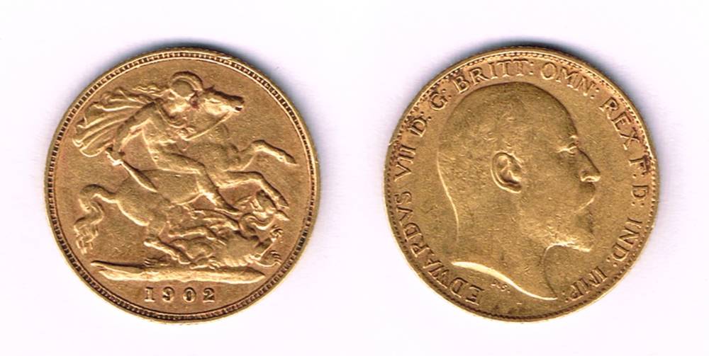 Edward VII gold half sovereign, 1902. at Whyte's Auctions