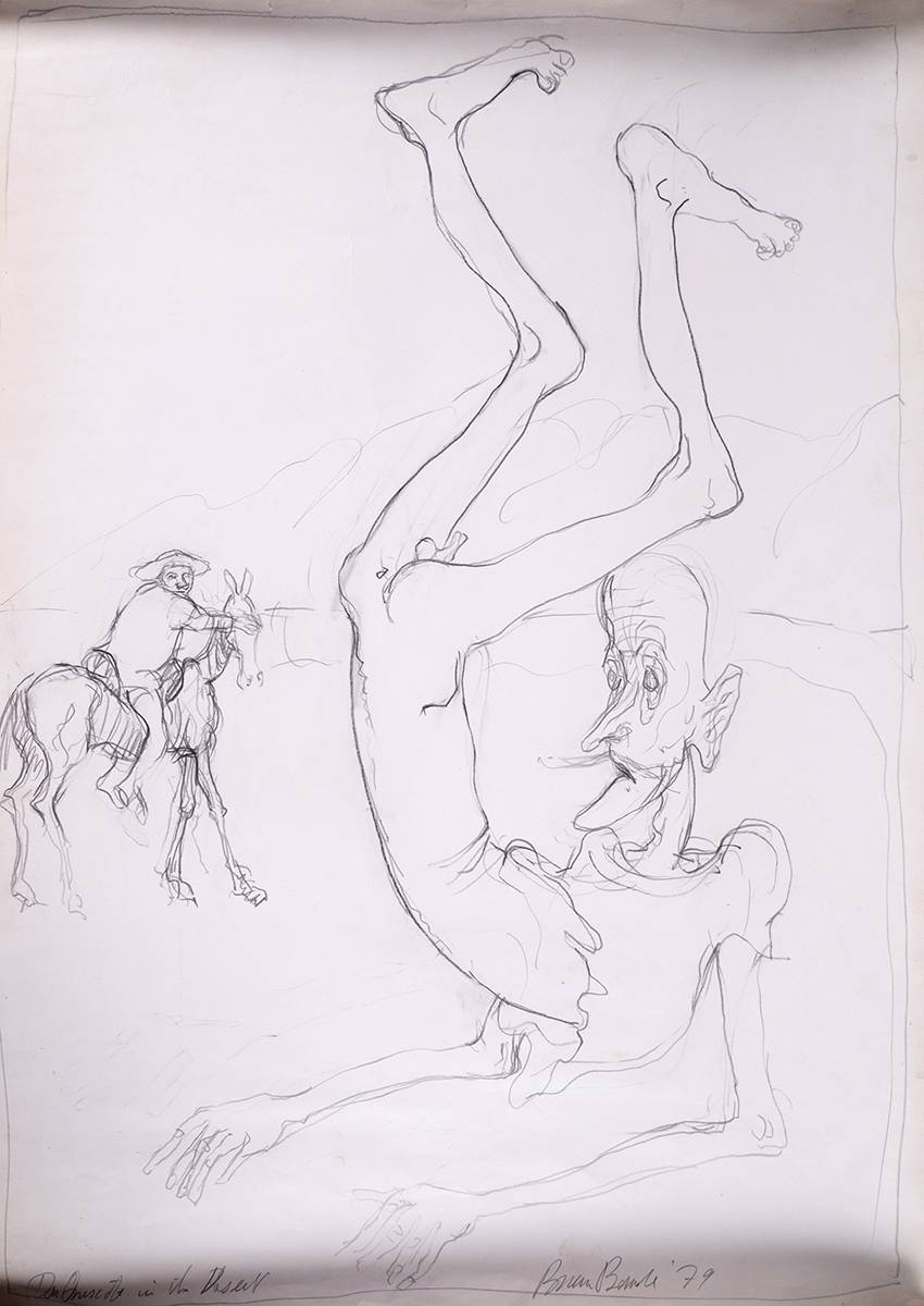 DON QUIXOTE IN THE DESERT, 1979 by Brian Bourke HRHA (b.1936) at Whyte's Auctions