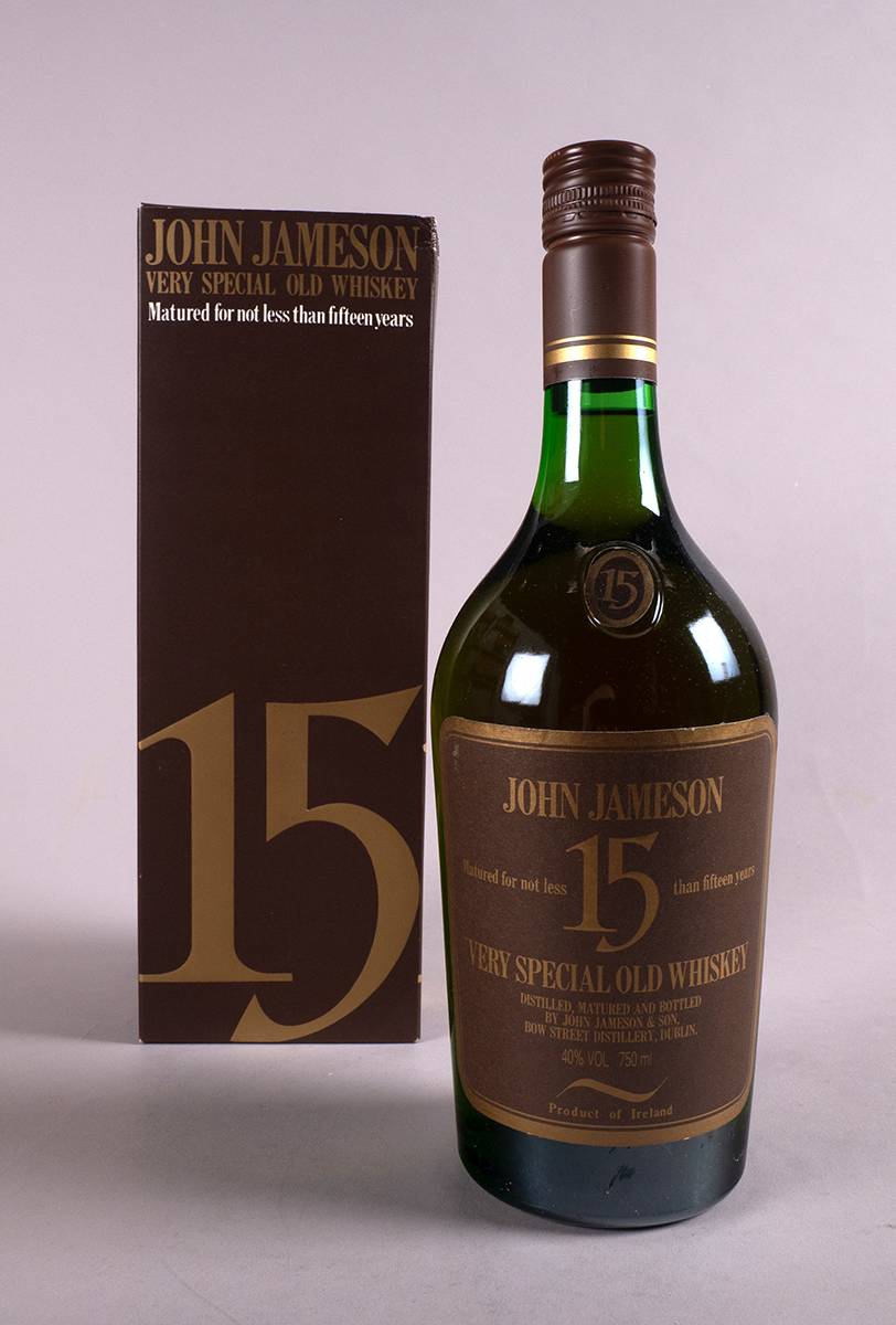 Jameson fifteen year old, distilled in the 1960s, bottled in the 1970s at Whyte's Auctions