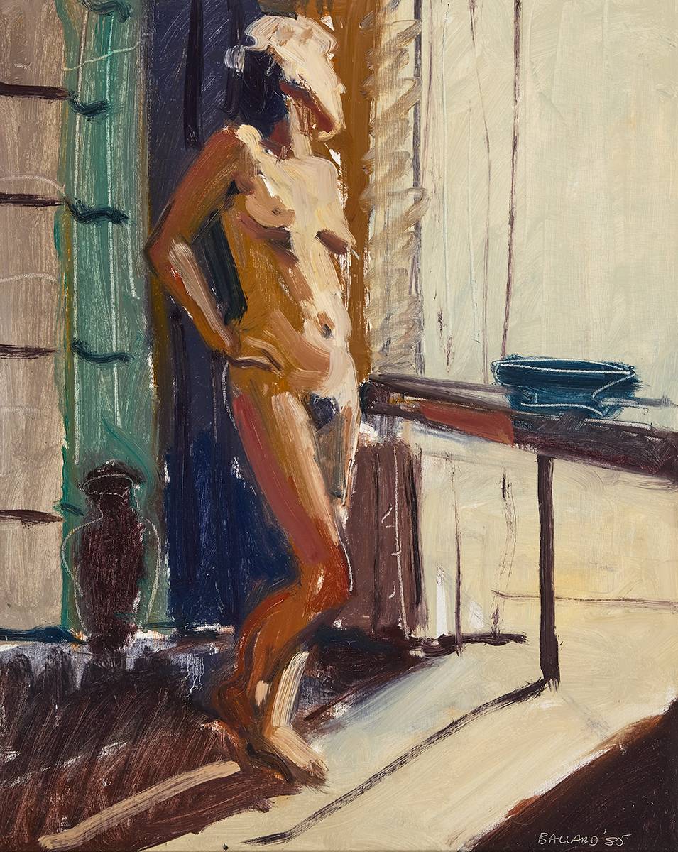 NUDE AND TABLE, 1985 by Brian Ballard sold for 1,300 at Whyte's Auctions