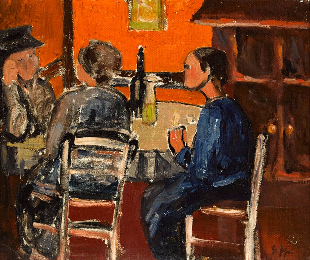 CAFE INTERIOR by Grace Henry HRHA (1868-1953) at Whyte's Auctions