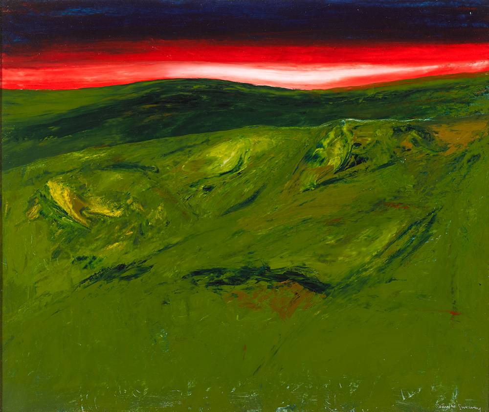 LANDSCAPE AT SUNSET by Sen McSweeney HRHA (1935-2018) at Whyte's Auctions