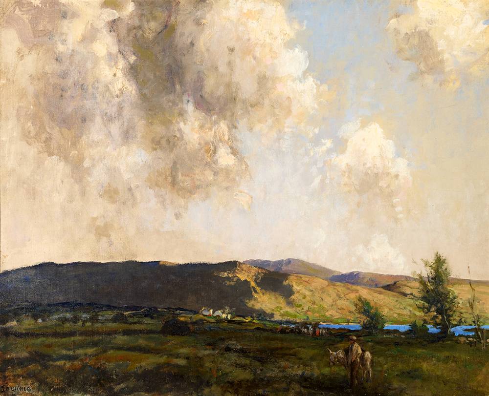 FIGURE AND DONKEY IN A LANDSCAPE, COUNTY DONEGAL by James Humbert Craig RHA RUA (1877-1944) at Whyte's Auctions