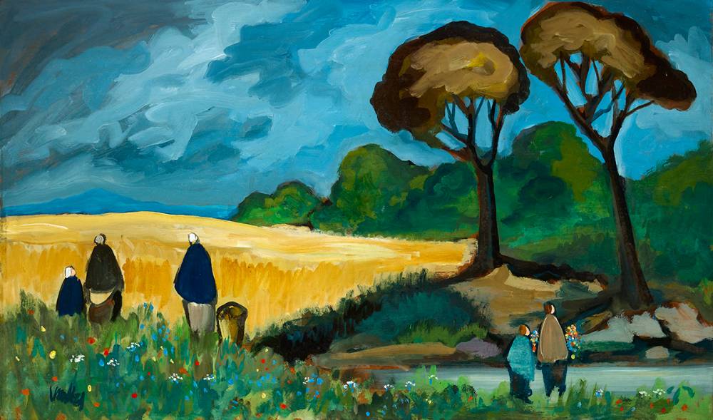 FIGURES BY A MEADOW by Markey Robinson sold for 5,600 at Whyte's Auctions