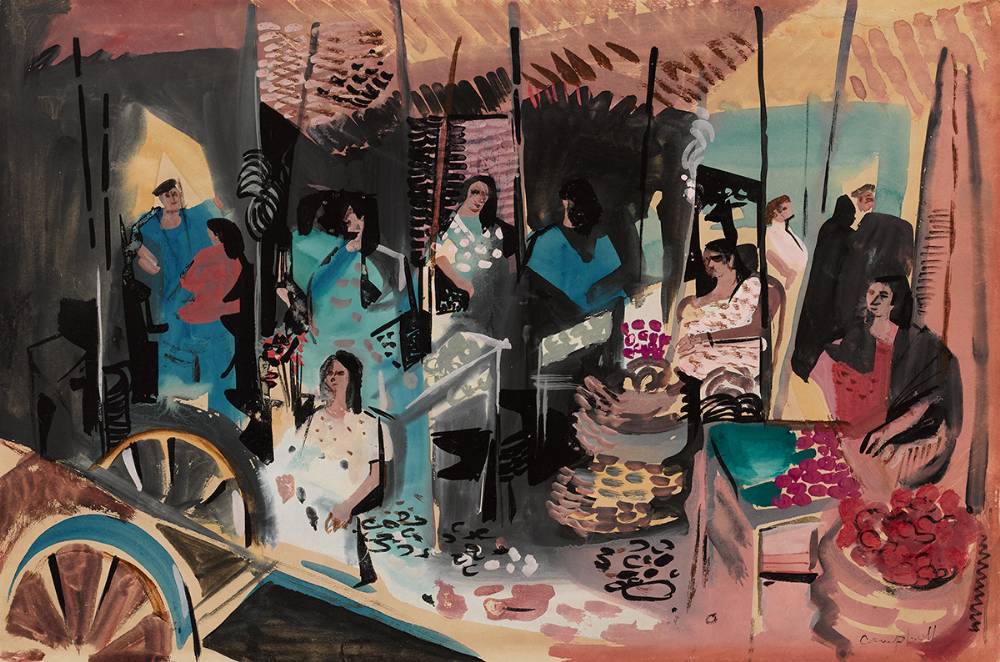 MARKET SCENE by George Campbell RHA (1917-1979) at Whyte's Auctions