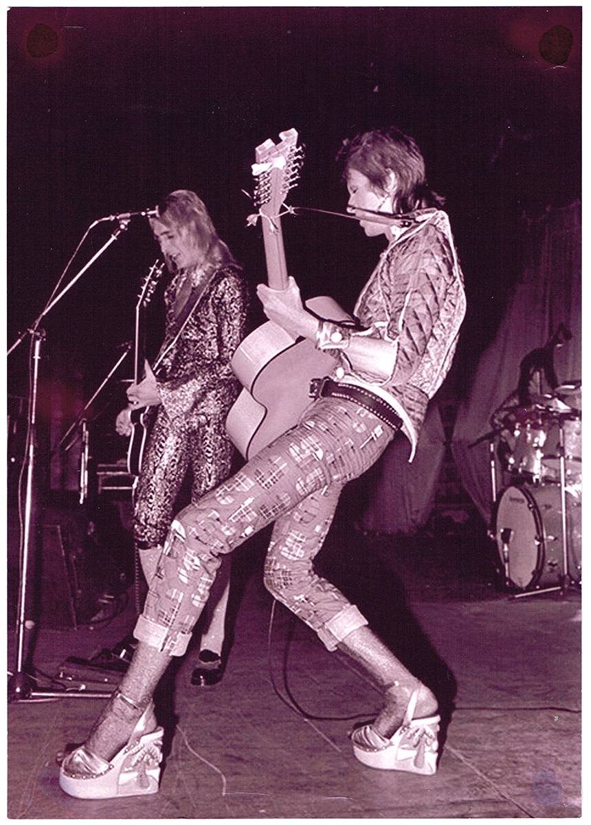 DAVID BOWIE AND MICK RONSON, OXFORD TOWN HALL 1972. by Mick Rock (1948-2021) at Whyte's Auctions