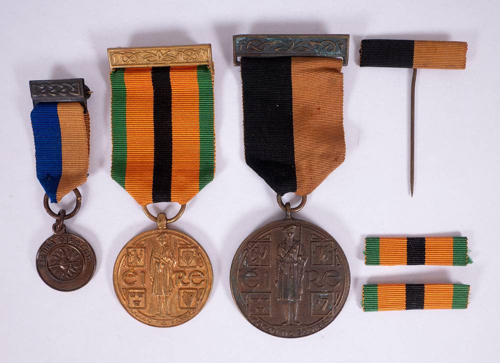 1917-1921 War of Independence Service Medal, 1959 Fianna ireann Golden Jubilee Medal and 1971 Truce Medal. at Whyte's Auctions