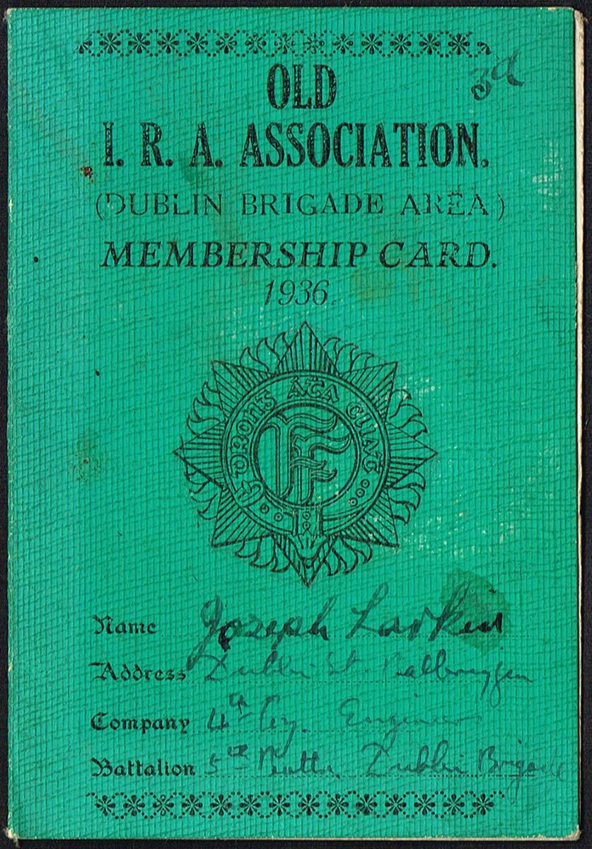 1917-1921. War of Independence IRA Engineers Company veteran, membership cards (3). at Whyte's Auctions