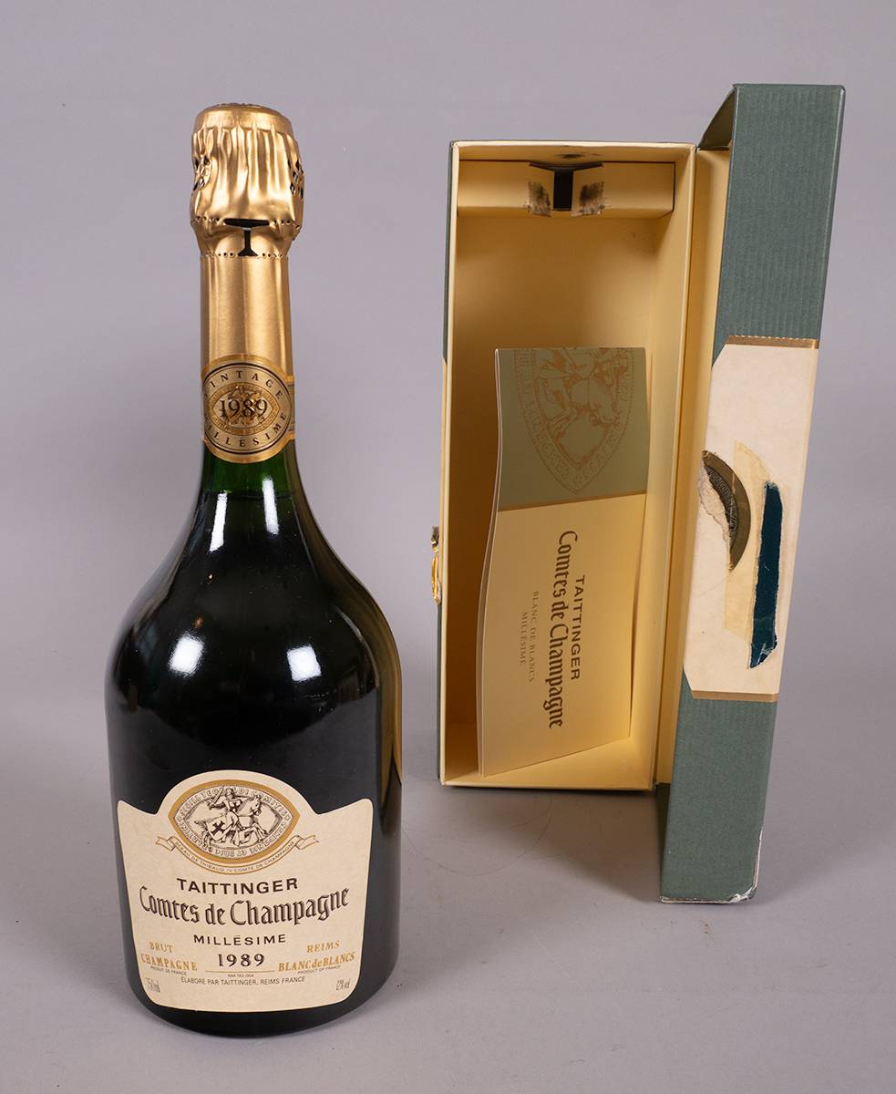 Taittinger Comtes de Champagne 1989, bottle. at Whyte's Auctions