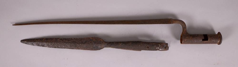 Circa 1798 pike head and socket bayonet. at Whyte's Auctions
