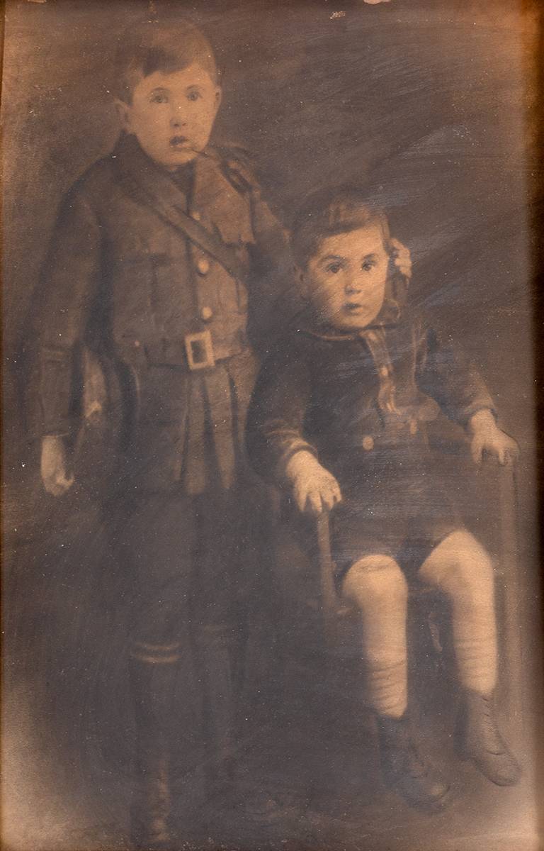 Circa 1916. Large photograph of a child in Irish Volunteer uniform. at Whyte's Auctions