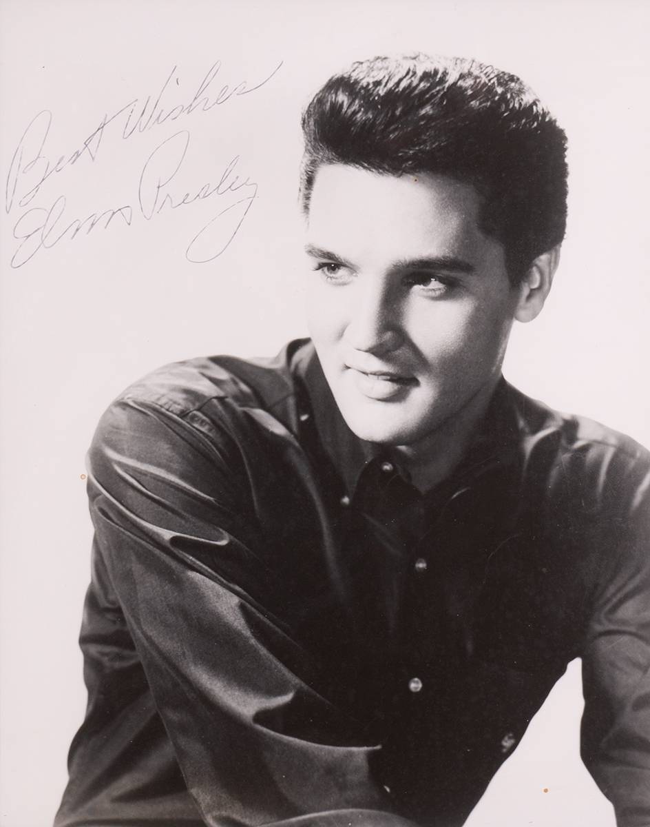 Elvis Presley. Autographed photograph, 1950s. at Whyte's Auctions
