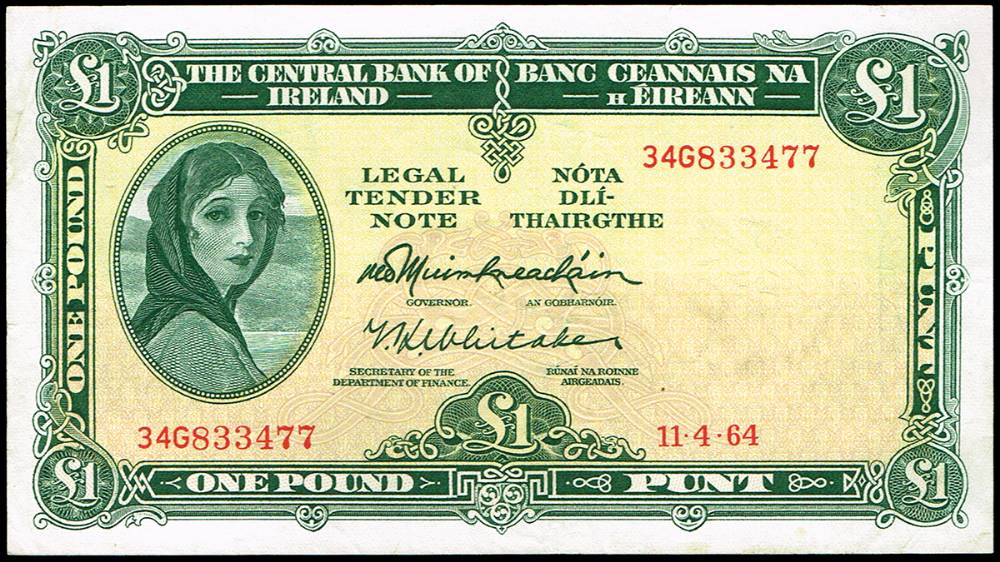 Central Bank Lavery One Pound high grade collection (38) at Whyte's Auctions