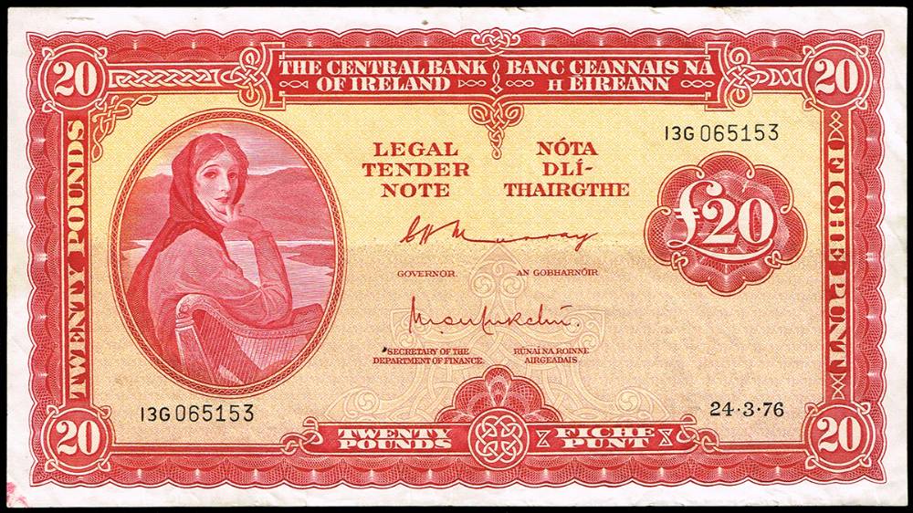 Central Bank Lavery Twenty Pounds (3). at Whyte's Auctions