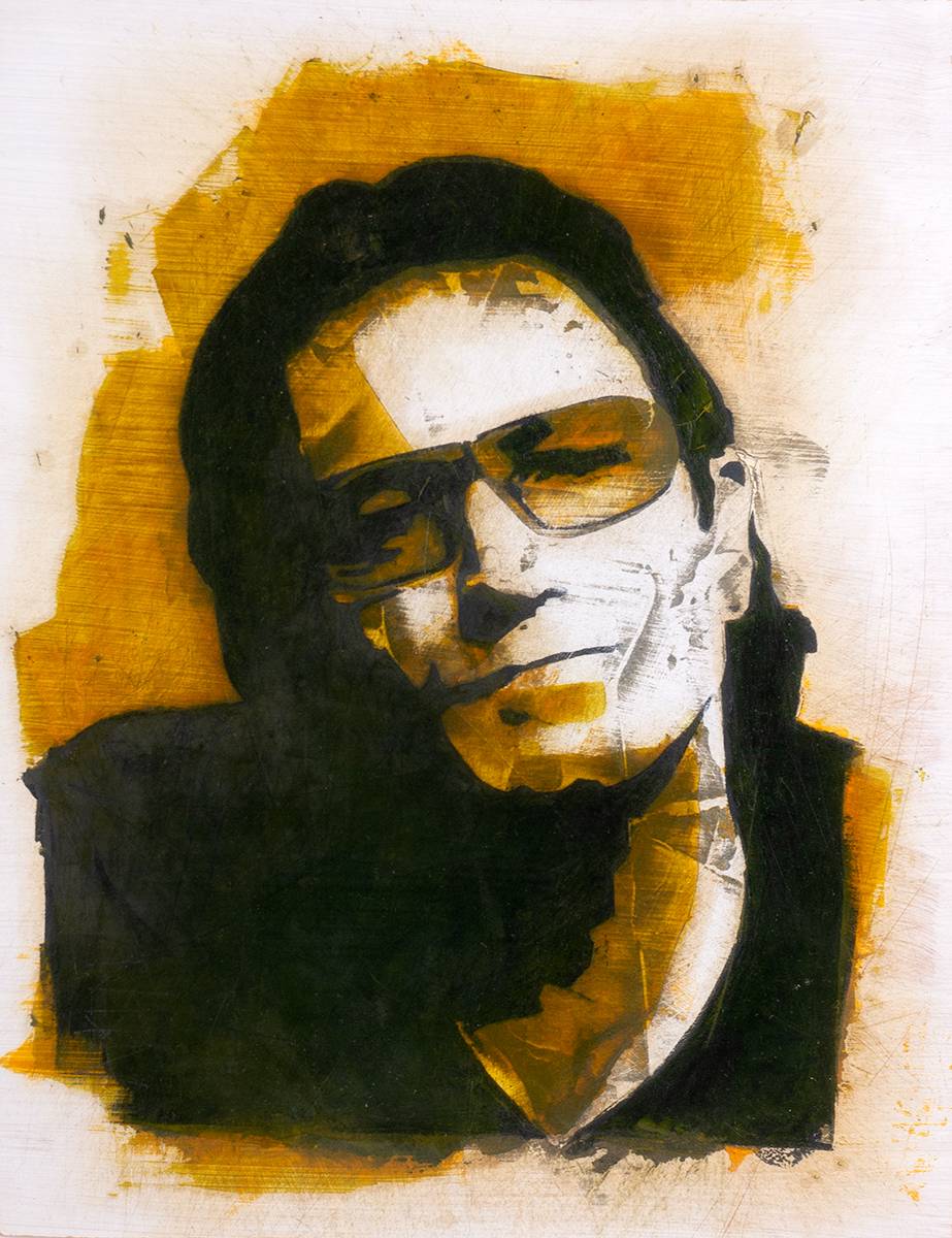 U2. Portrait of Bono by Jonathan Aiken. at Whyte's Auctions