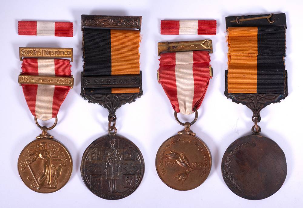 1917-1921 War of Independence Service Medal with Comrac clasp, and 1939-1946 Emergency Service Medal at Whyte's Auctions