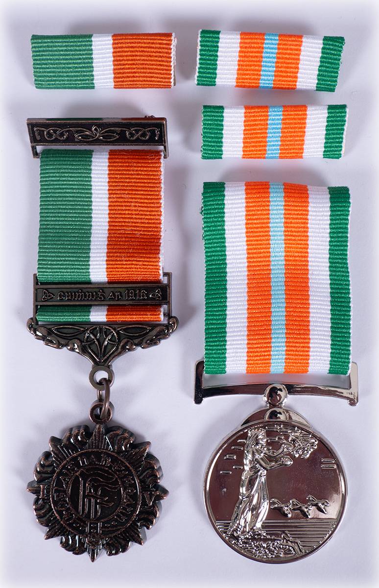 1916 Rising Centenary medal to Defence Forces and United Nations Irish Peacekeeping Forces medal. at Whyte's Auctions