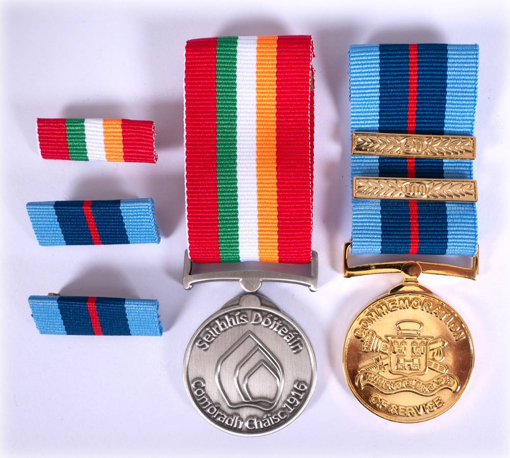 1916 Rising Centenary Medal for Fire Brigade Service and Dublin Fire Brigade 150th Anniversary Medal. at Whyte's Auctions