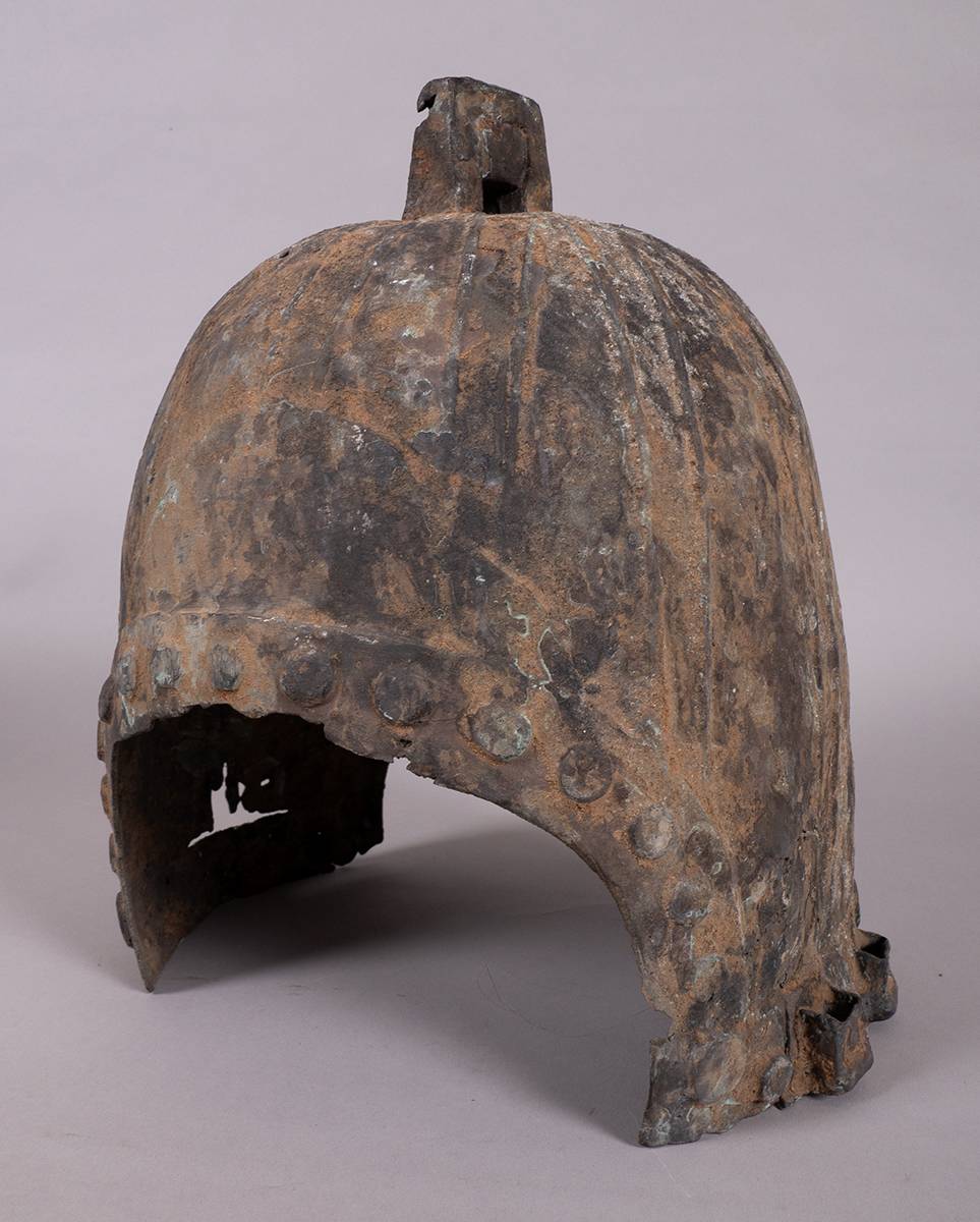 Circa 200BC. Han Dynasty helmet. at Whyte's Auctions