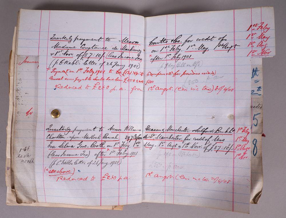 1907-1908 Accounts book for Sir H. W. Gore-Booth, Lissadell. at Whyte's Auctions